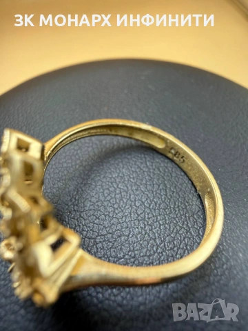 Златен пръстен /585/ Липсват камъчета, снимка 7 - Пръстени - 53067998