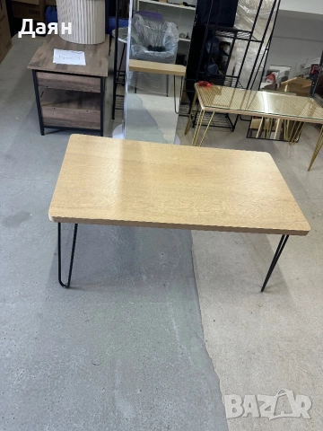 Холна маса с метални крачета 100х55х48см , снимка 4 - Маси - 52154789