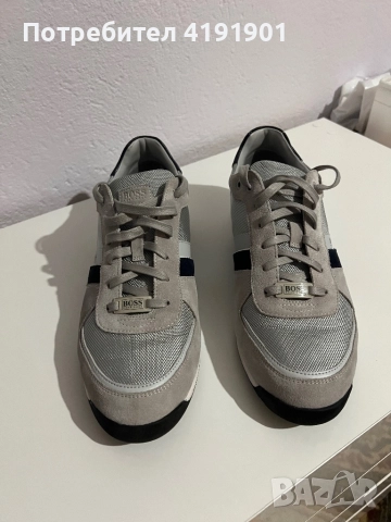 Обувки BOSS, 43 Номер, Сиви и Черни, снимка 6 - Ежедневни обувки - 52711953