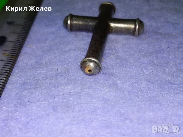 СТИЛЕН СРЕБЪРЕН ВИНТИДЖ АРТ КРЪСТ СРЕБРО ВИСОКА ПРОБА РЪЧНА ИЗРАБОТКА 18732, снимка 10 - Колиета, медальони, синджири - 43221554