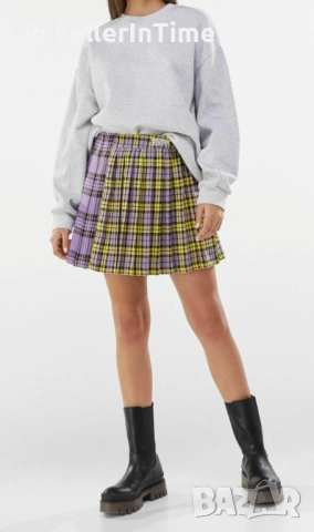 Карирана пола Bershka , снимка 6 - Поли - 53133448