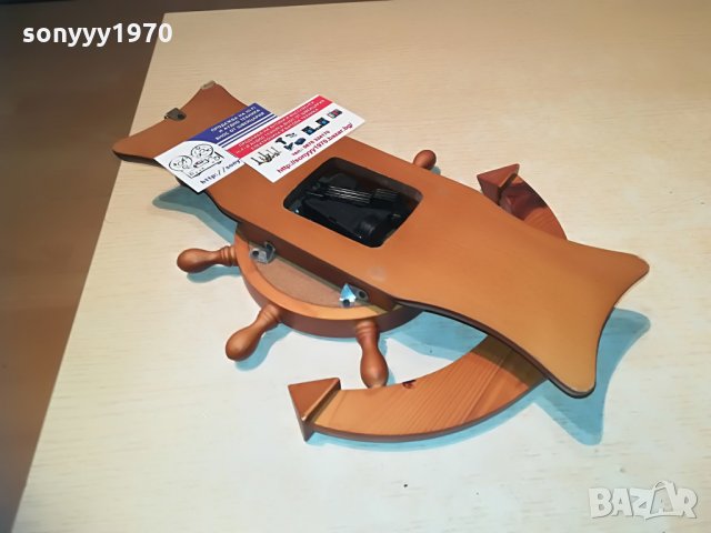 АНТИК-котва рул часовник-34х26х6см-дърво, снимка 6 - Колекции - 28882562