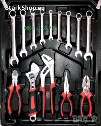  WMC Алуминиев куфар с инструменти – 186 части, снимка 3 - Ключове - 28804182