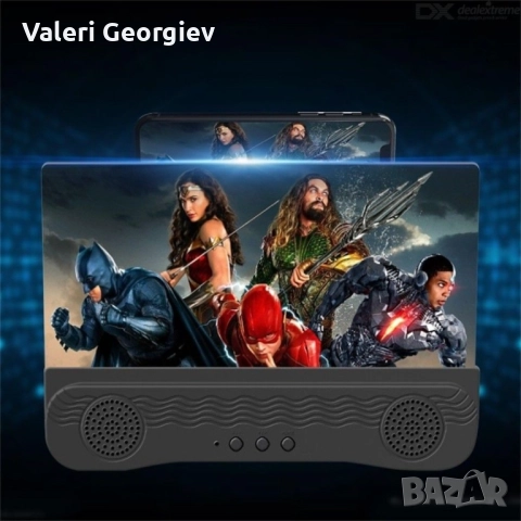 Увеличителен 12-инчов екран с двоен Bluetooth високоговорител, снимка 3 - Тъч скрийн за телефони - 52417826