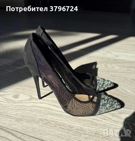 Дамски обувки JustFab на ток с камъчета