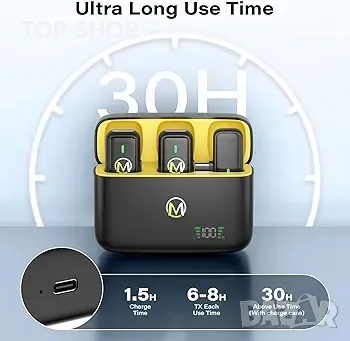 Безжичен петличен микрофон HMKCH (тип C) за Android, снимка 2 - Микрофони - 48747624