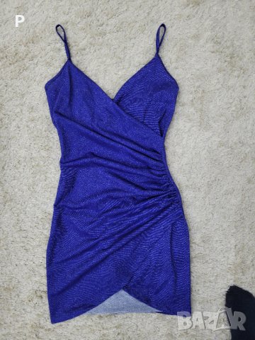 Рокля в Турско синьо  , снимка 2 - Рокли - 43943441