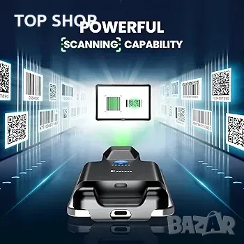 Скенер за Bluetooth QR код Eyoyo, Скенер за баркод на телефона със задна скоба, снимка 3 - Друга електроника - 48764526
