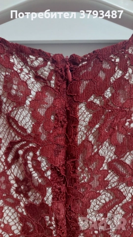 Дантелена рокля за момиче бордо 7/8години , снимка 3 - Детски рокли и поли - 52558285
