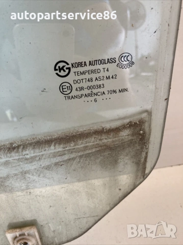 Стъкло на предната лява врата 185HP за KIA Carnival 2.9 CRDi (2006–2012), снимка 2 - Части - 53201548