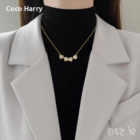 Прекрасно трансформиращо се колие сърца/детелина, снимка 3 - Колиета, медальони, синджири - 51464214