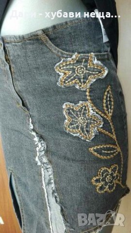 Дънкова пола с много интересен модел🍀❤XS,S,S/M❤🍀арт.4294, снимка 3 - Поли - 37023813