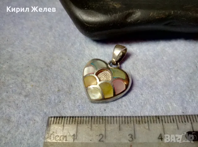 СТАР СКЪПОЦЕНЕН РОМАНТИЧЕН СЪРЦЕВИДЕН МЕДАЛЬОН СРЕБРО 925 АРТ ПЕНДАНТ 44832, снимка 9 - Колиета, медальони, синджири - 48901255