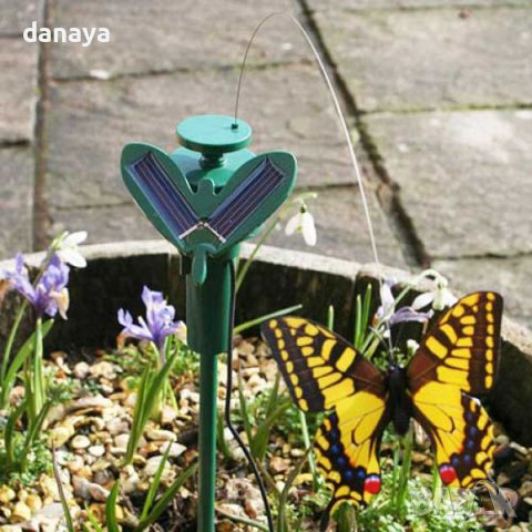 364 Градинска соларна летяща пеперуда декорация за градина балкон, снимка 7 - Градински мебели, декорация  - 21474438