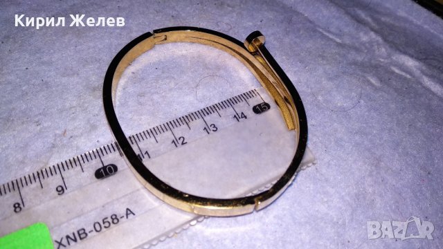 ЕЛЕГАНТНА ПОЗЛАТЕНА МОДНА ДИЗАЙНЕРСКА АРТ ГРИВНА БЛАГОРОДНА НЕРЪЖДАЕМА СТОМАНА с ЦИРКОНИ 34306, снимка 7 - Гривни - 38950247