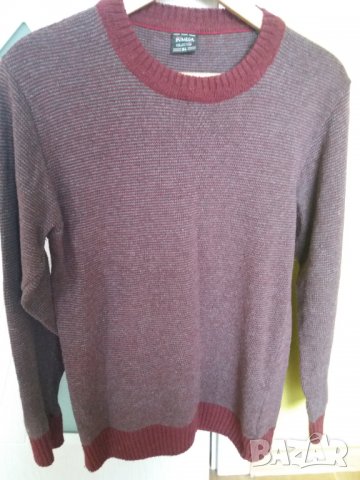 Мъжка блуза вишневочервен меланж, снимка 2 - Пуловери - 32656916
