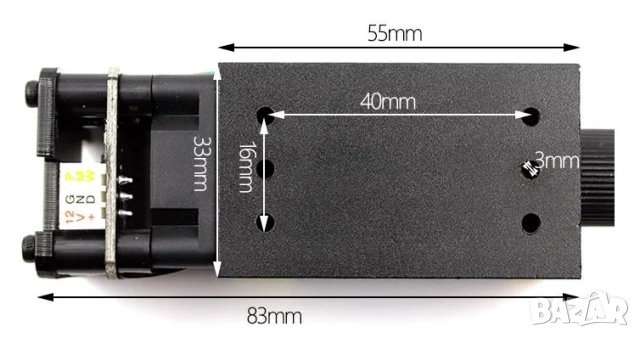 DC 12V Лазер за Гравиране 3D Гравиращ Лазер за Лазерно Гравиране 405nm PWM Лазер за Гравираща Машина, снимка 3 - Други инструменти - 43778268