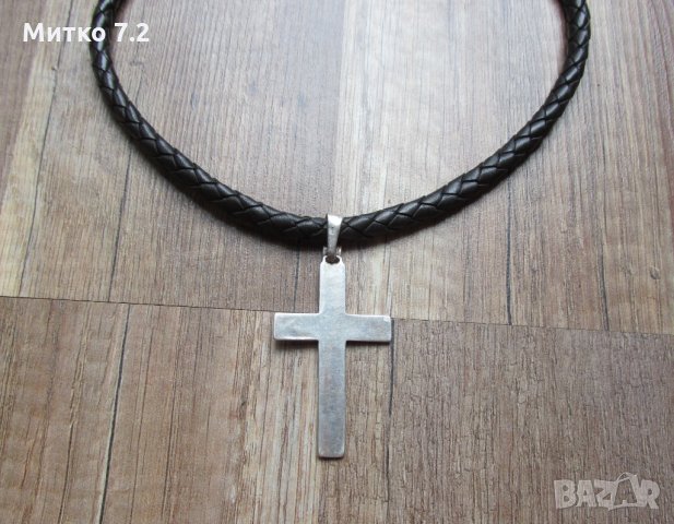 ланец естествена кожа и сребро - Amanuel Bozzi, снимка 6 - Колиета, медальони, синджири - 32274637