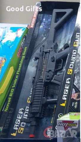 Детска пушка с лазер със звук