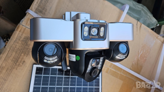 Камера за наблюдение със соларен панел V380Pro 4G, SIM карта, 18MP Full HD, 3 зони за наблюдаваниe, снимка 5 - IP камери - 52235537