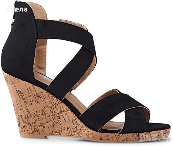 Дамски обувки Cox, нови, черни с беж, снимка 4 - Дамски обувки на ток - 29513806