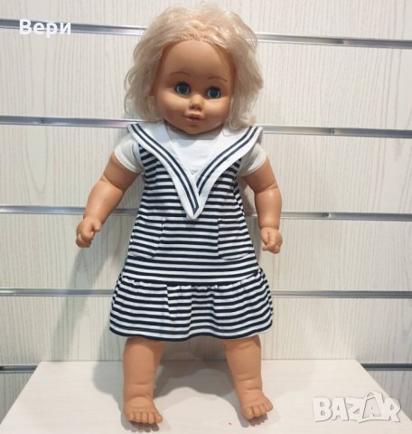Нова бебешка моряшка рокличка с моряшка яка, от 6 месеца до 18 месеца, снимка 1 - Бебешки рокли - 28944508