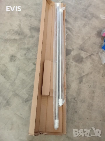 Регулируем телескопичен двоен лост за гардероб – метален (инокс), 152-246 см 🔩