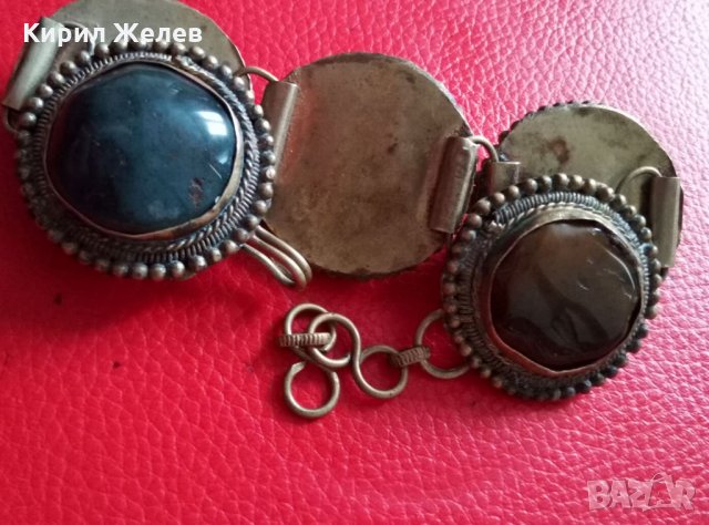 СТАРИННА ОСМАНСКА СКЪПОЦЕННА САЧАНЕНА ГРИВНА ИКРУСТИРАНА с НЕФРИТ и МАЛАХИТ РЪЧНА МАЙСТОРСКА 27271, снимка 6 - Антикварни и старинни предмети - 34972908