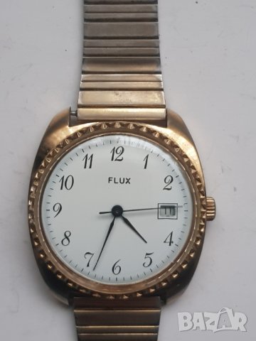 Мъжки механичен позлатен часовник Flux 17 jewels, снимка 3 - Антикварни и старинни предмети - 35085666