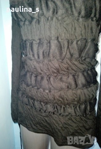 Шармантна дизйнерска блуза тип туника с открити рамене"ANNE FONATAINE", снимка 3 - Блузи с дълъг ръкав и пуловери - 28248358