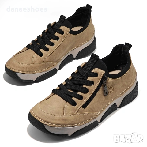 Дамски спортни обувки с връзки и цип , снимка 5 - Дамски ежедневни обувки - 53060085