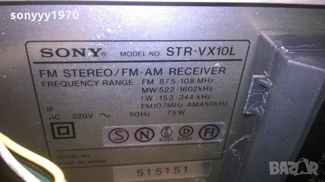 & SONY STR-VX10L-STEREO RECEIVER-JAPAN , снимка 14 - Ресийвъри, усилватели, смесителни пултове - 26673348