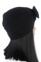 Тюрбан за коса с пандела в черно, снимка 2