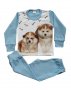 Детска пижама - синя, с кученца - НОВА !, снимка 1 - Детски пижами - 39953052