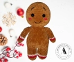 Ръчно плетена играчка - Джинджифилено човече, снимка 3