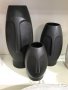 Нови модели вази с лица - от керамика в черно, снимка 1