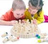 Класически дървен мемори шах Логически шах за памет и забавление Memory chess, снимка 7