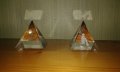 нови 2 броя стъклени пирамиди зодия Водолей 