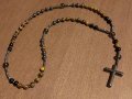 Ново Тройна Защита: Колие с Кръст от Тигрово Око, Хематит, снимка 7