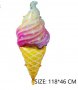Огромен сладолед фунийка фолио фолиев балон хелий или въздух парти рожден, снимка 1 - Други - 27638927