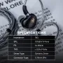Нови- неотваряни 7HZ G1 Слушалки тип iem, снимка 5