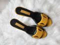 Елегантни чехли в жълто, снимка 1 - Чехли - 40109645
