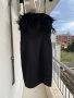 Разкошна нова черна парти коктейлна строго официална рокля Mohito пера пухчета , снимка 4