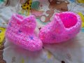 Бебешки терличета за новородени ръчно плетени много цветове, снимка 8