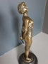 36см-4кг Bruno Zach статуетка/еротика/австрийска бронзова скулптура/фигура на гола жена с камшик, снимка 2