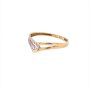 Златен дамски пръстен 1,10гр. размер:56 14кр. проба:585 модел:21634-5, снимка 2