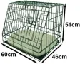 Сгъваема клетка за кучета с метална табла и постелка за кучета 60х40х51, снимка 4