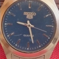 Марков мъжки часовник SEIKO 5 QUARTZ SWISS MOVT класически модел 42794, снимка 2 - Мъжки - 43741619