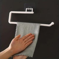Стенен държач за хартиени кърпи за баня, кухня без пробиване, 2цвята, снимка 8 - Други - 43024541