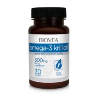 Хранителна добавка Biovea OMEGA-3 KRILL OIL 500mg, снимка 1 - Медицински, стоматологични - 42991367